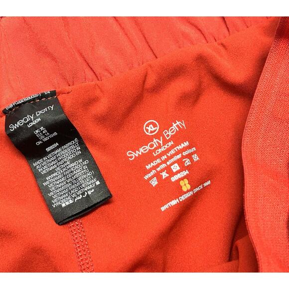 Sweaty Betty Red Running Athletic Shorts Size XL Womens Lined Inseam 2 - Picture 5 of 6